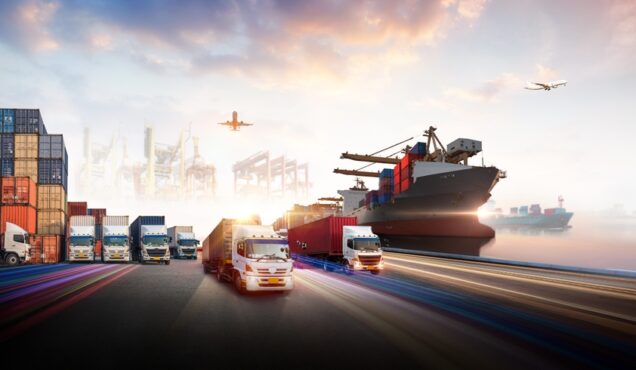 Container,Truck,In,Ship,Port,For,Business,Logistics,And,Transportation